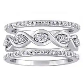 Kohl's Stella grace 14k white gold white sapphire & 1/4 carat t.w. diamond ring set offer