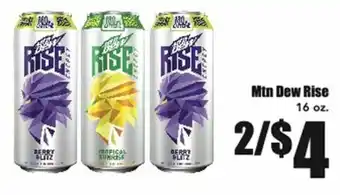 Mtn Dew Rise 16 oz