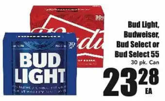 Warehouse Market Bud Light, Budweiser, Bud Or Bud 55 offer