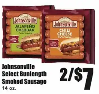 Johnsonville Bunlength Smoked Sausage 14 oz