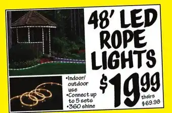 Ollie's 48' led rope lights offer