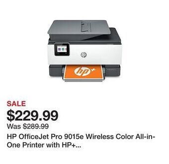Office Depot Hp officejet pro 9015e wireless color all-in-one printer with hp+ (1g5l3a) offer
