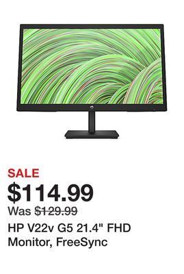Office Depot Hp v22v g5 21.4 fhd monitor, freesync offer