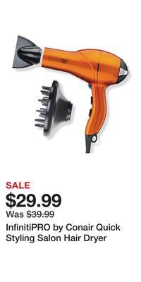 Ulta Beauty Infinitipro by conair quick styling salon hair dryer offer
