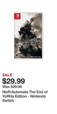 Game Stop Nier:automata the end of yorha edition - nintendo switch offer