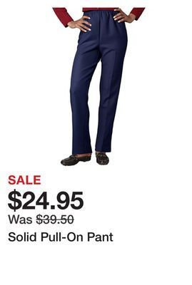 Belk Solid pull-on pant offer