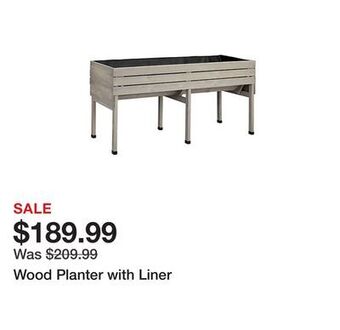 Tractor Supply Company Wood planter with liner offer