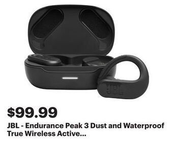 Best Buy Jbl - endurance peak 3 dust and waterproof true wireless active earbuds - black offer