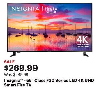 Best Buy Insignia™ - 55 class f30 series led 4k uhd smart fire tv offer