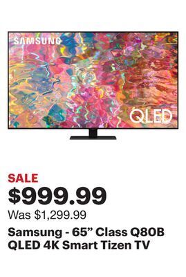 Best Buy Samsung - 65 class q80b qled 4k smart tizen tv offer