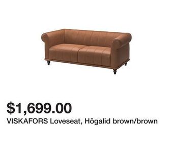 Ikea Viskafors loveseat, högalid brown/brown offer