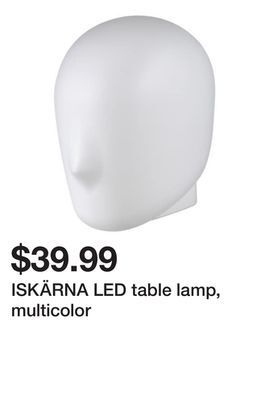 Ikea Iskärna led table lamp, multicolor offer