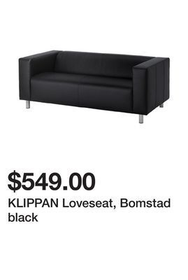Ikea Klippan loveseat, bomstad black offer