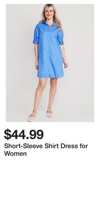 Old Navy Short-sleeve shirt dress for women offer