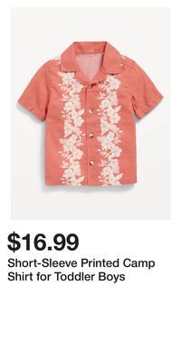 Old Navy Short-sleeve printed camp shirt for toddler boys offer