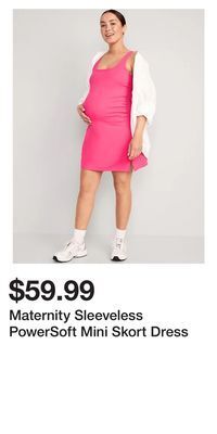 Old Navy Maternity sleeveless powersoft mini skort dress offer