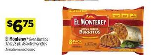 Dollar General El monterey® bean burritos offer