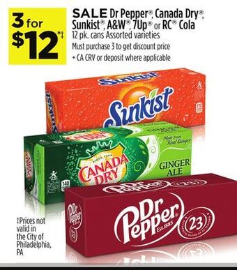Dollar General Dr pepper®, canada dry®, sunkist®, a & w®, 7up® or rc® cola offer