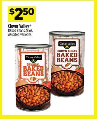 Dollar General Clover valley® baked beans offer