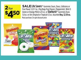 Dollar General Life savers® or starburst® offer