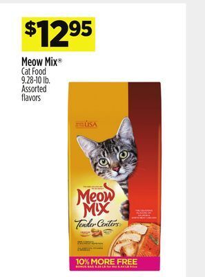 Dollar General Meow mix® cat food offer