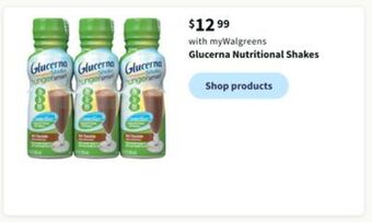 Walgreens Glucerna nutritional shakes offer