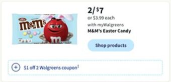 Walgreens M&m's easter candy offer