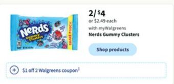 Walgreens Nerds gummy clusters offer