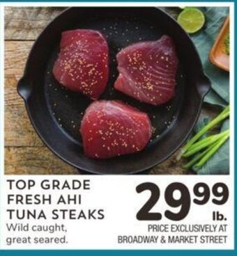 Albertsons Top Grade Fresh Ahi Tuna Steaks offer