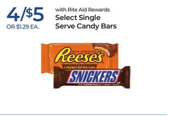 Rite Aid Select single serve candy bars offer
