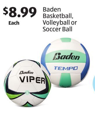 Aldi Baden basketball, volleyball or soccer ball offer