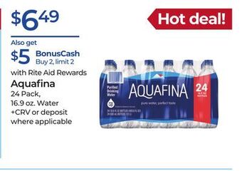 Rite Aid Aquafina offer
