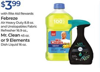 Rite Aid Febreze, mr. clean, or 9 elements offer