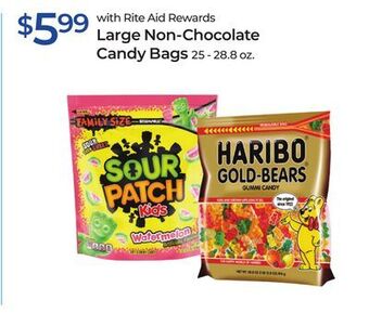 Rite Aid Large non-chocolate candy bags offer