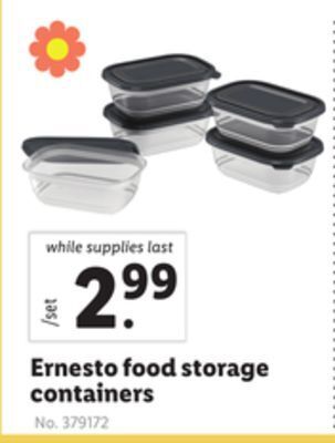 Lidl Ernesto food storage containers offer
