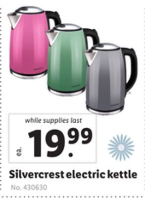 Lidl Silvercrest electric kettle offer