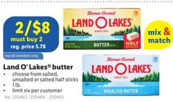 Lidl Land o'lakes® butter offer