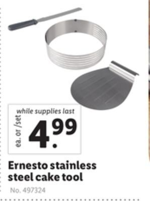 Lidl Ernesto stainless steel cake tool offer