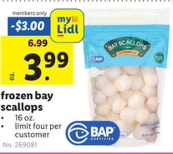 Lidl Frozen bay scallops offer