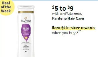 Walgreens Pantene Hair Care offer