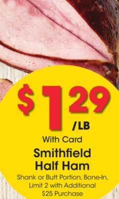 Kroger Smithfield half ham offer