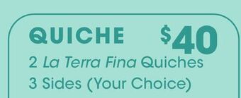 Kroger La terra fina quiches offer