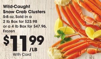 Kroger Wild-caught snow crab clusters offer