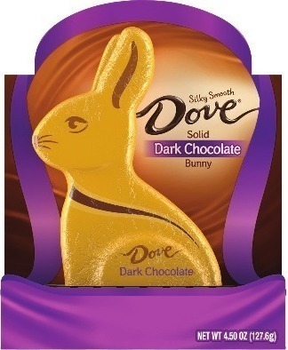 Kroger Dove solid chocolate bunny offer