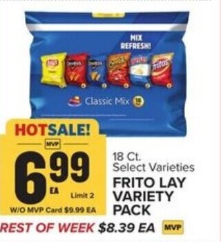 Food Lion Frito Lay Variety Pack offer