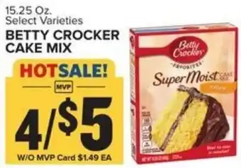 Food Lion Betty Crocker Cake Mix 15.25 oz offer