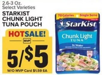 Food Lion Starkist Chunk Light Tuna Pouch 2.6-3 oz offer
