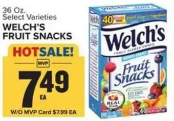 Food Lion Welch's Fruit Snacks 36 oz offer