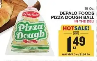 Food Lion Depalo Foods Pizza Dough Ball 16 oz offer