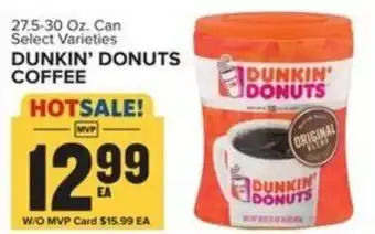 Food Lion Dunkin' Donuts Coffee 27.5-30 oz offer